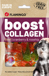 FLAMINGO BOOST CHIPS KOLAGEN - Z GOVEDINO, BRUSNICO IN ŠIPKOM