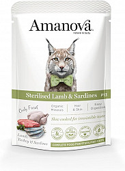 AMANOVA JAGNJE IN SARDINE ZA STERILIZIRANE MAČKE - natural & tasty