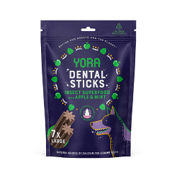 YORA DENTAL STICKS - DENTALNE PALČKE IZ ŽUŽELK Z JABOLKOM IN METO