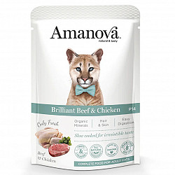 AMANOVA GOVEDINA IN PIŠČANEC ZA MAČKE - natural & tasty