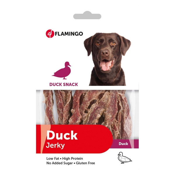 flamingo duck jerky - račji trakovi