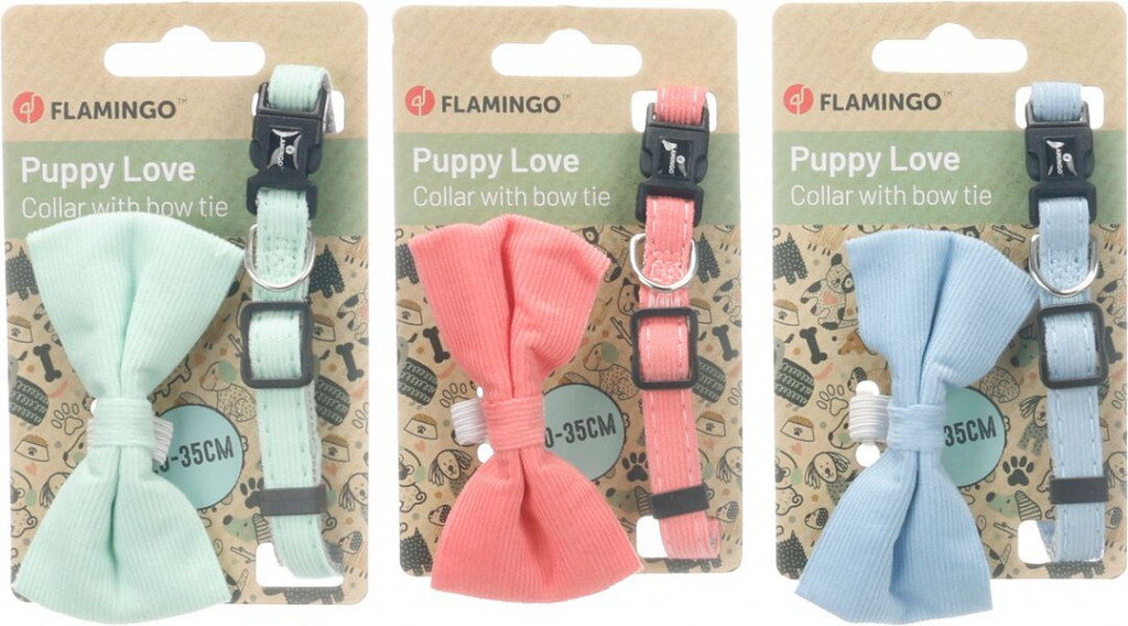 Flamingo ovratnica s pentljo Elfi