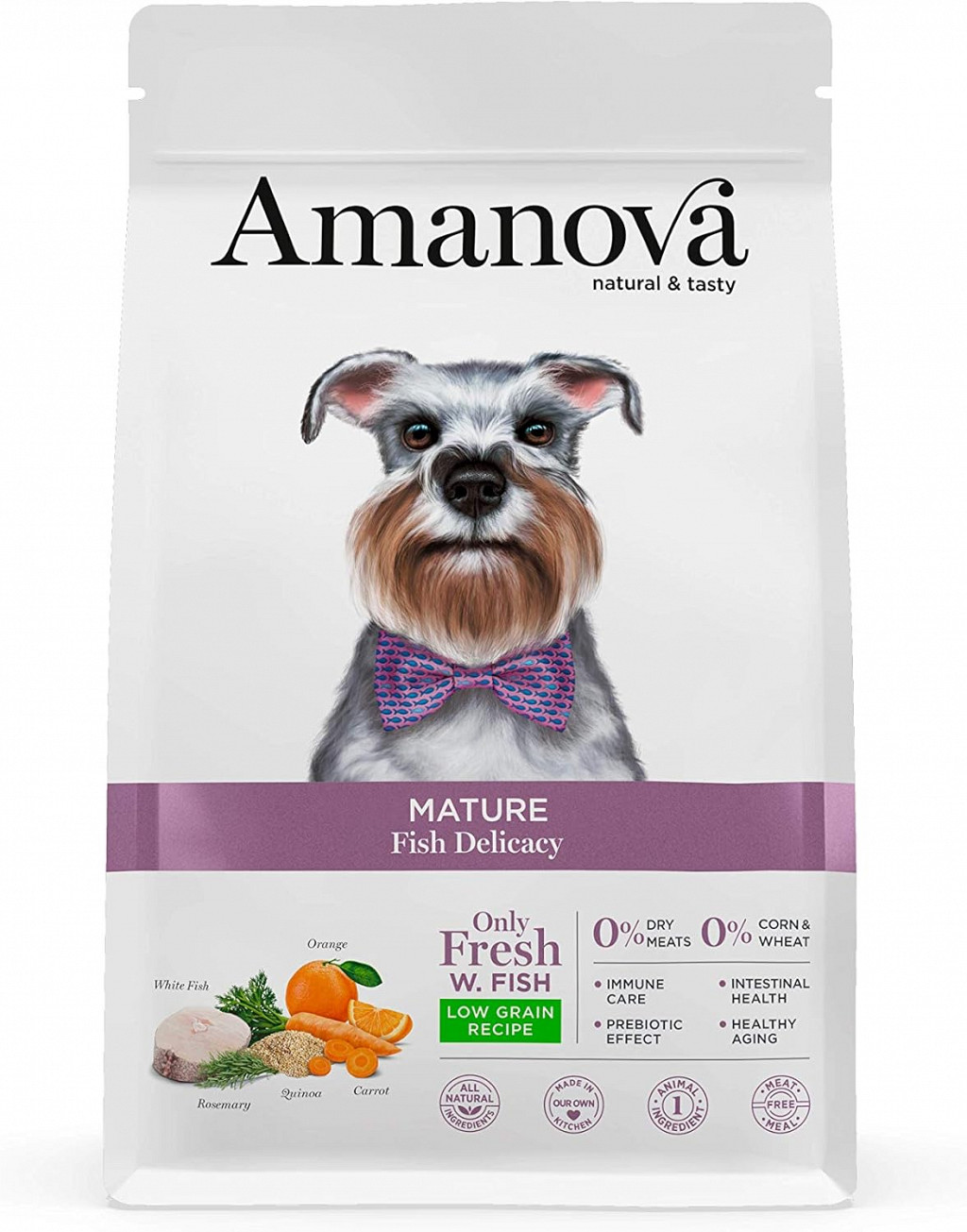 AMANOVA SVEŽA BELA RIBA IN KVINOJA natural & tasty - MATURE FISH DELICAY