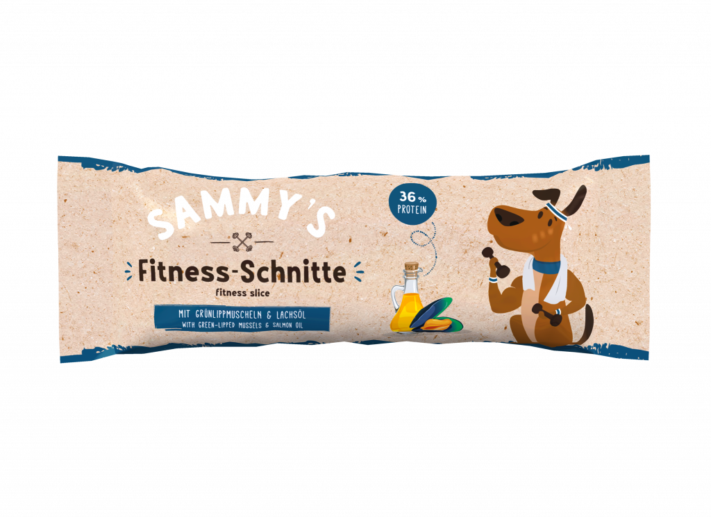 SAMMYS FITNESS-SCHNITTE Z ZELENOUSTNIMI ŠKOLJKAMI IN LOSOSOVIM OLJEM