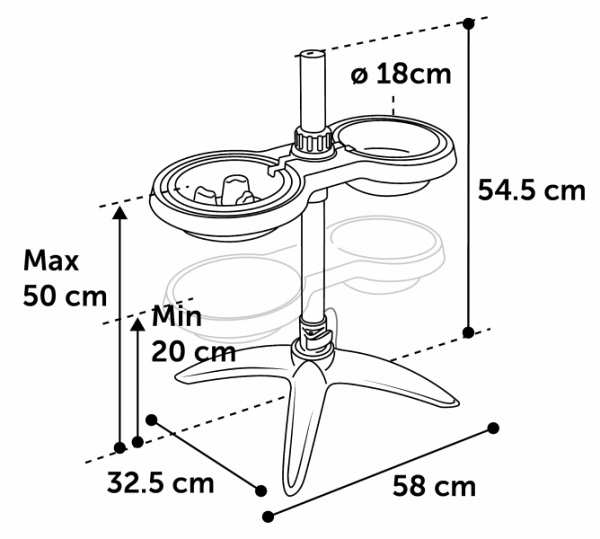 Posode na stojalu SUVI -SIVA 1100ml+1500ml