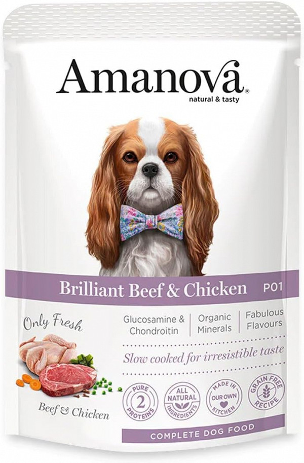 AMANOVA GOVEDINA IN PIŠČANEC BREZ ŽIT - natural & tasty  Brilliant Beef & Chicken