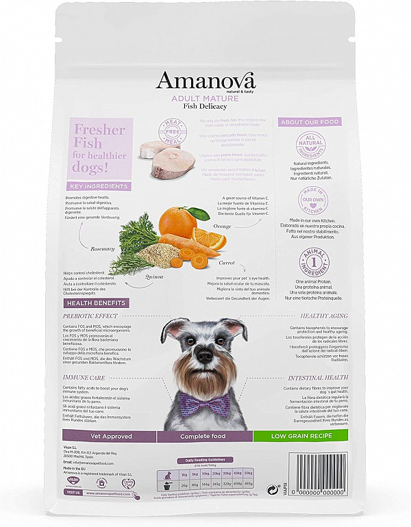 AMANOVA SVEŽA BELA RIBA IN KVINOJA natural & tasty - MATURE FISH DELICAY