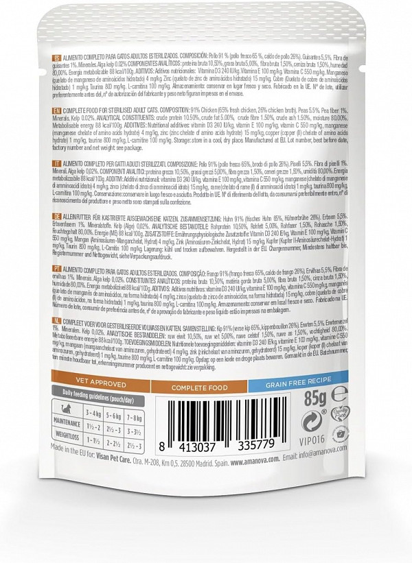 AMANOVA CHICKEN - PIŠČANEC ZA STERILIZIRANE MAČKE