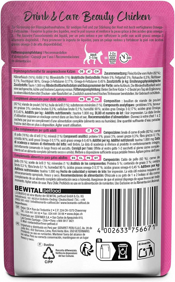 Leonardo Drink & Care Beauty - juha s piščancem