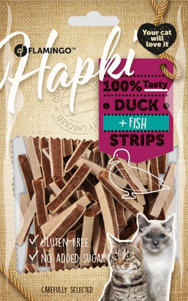 HAPKI DUCK+FISH STRIPS-RACA+RIBA PALČKE