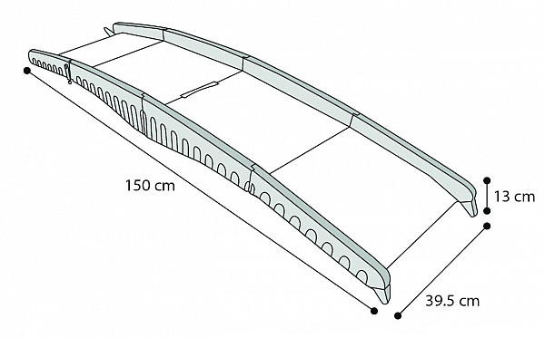 Flamingo rampa za pse - zložljiva 150cm