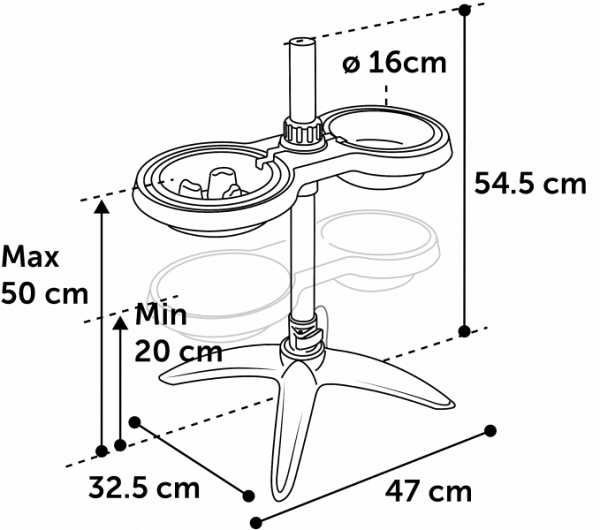 Posode na stojalu SUVI -SIVA 600ml+800ml